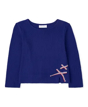 The Children's Place Lace Up Sweater - Royal Blue