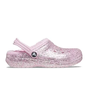 Crocs Classic Lined Glitter Clogs K - Pink