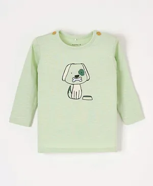 Name It Puppy Printed T-Shirt - Subtle Green