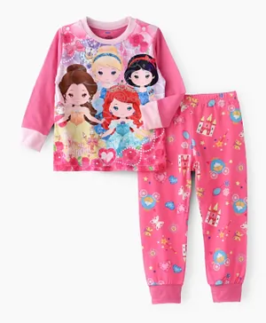 Babyqlo Disney Princess Glow In The Dark Pyjama Set - Pink