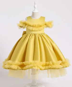 Babyqlo Off Shoulder Princess Ball Dress - Yellow