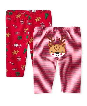 The Children's Place 2 Pack Christmas Leggings - Red