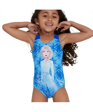 Speedo Disney Frozen 2 'Elsa' Digital Placement Swimsuit - Blue