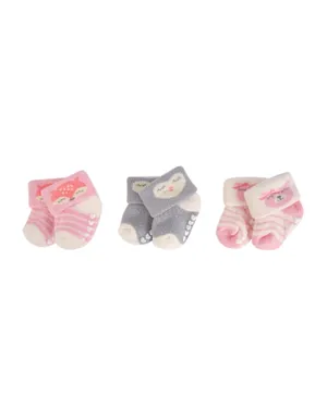 Hudson Childrenswear 3 Pack Cotton Socks - Multicolor