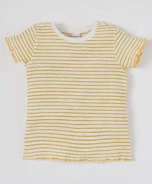 DeFacto Baby Short Sleeve T-Shirt - Yellow