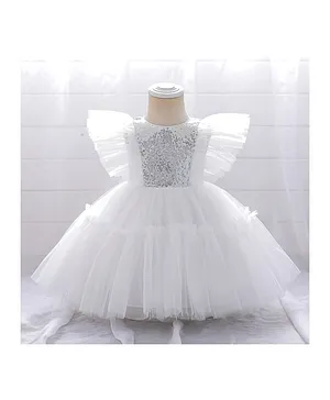 DDaniela Butterfly Party Dress - White