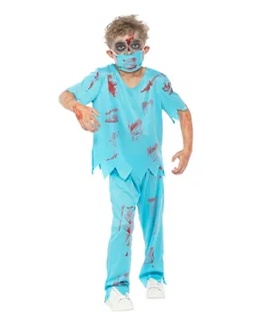 Mad Toys Zombie Doctor Surgeon Halloween Costume - Blue