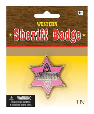 Party Centre Sheriff Badge - Pink