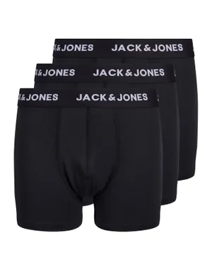 Jack & Jones Junior 3 Pack Jacbase Microfiber Boxers - Black