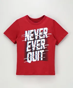The Children's Place Never Ever Quit Graphic Tee - Red