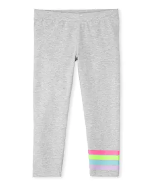 The Children's Place Graphic Striped Leggings - Grey