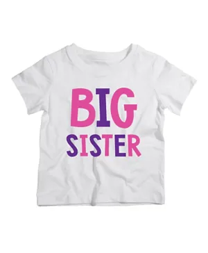 Twinkle Hands Big Sister T-Shirt - White