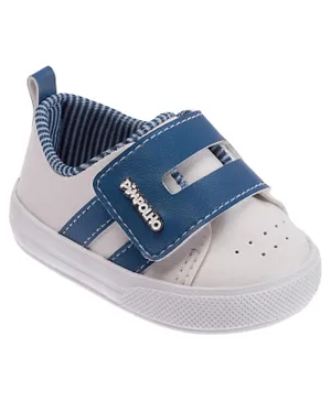 Pimpolho Child Shoe Pimple With Velcro - White & Blue