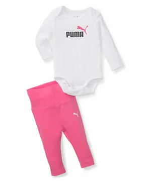 PUMA Minicats Bodysuit with Leggings Set - White