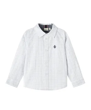 Name It All Over Checked Bright Shirt - White