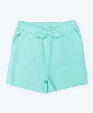R&B Kids Solid Knitted Shorts - Green