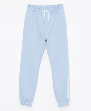 LC Waikiki Elastic Waist Printed Sweatpants - Blue