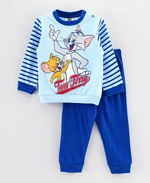 Disney Tom and Jerry Character Print Night Suit - Blue