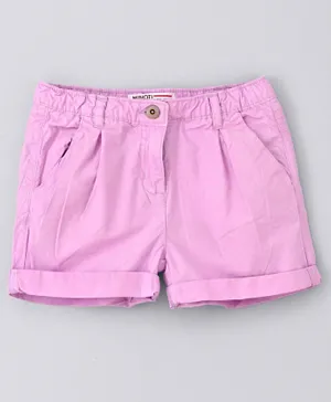 Minoti Basic Poplin Shorts - Lilac