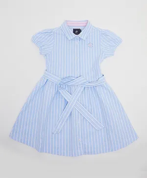 Beverly Hills Polo Club Striped Dress - Blue