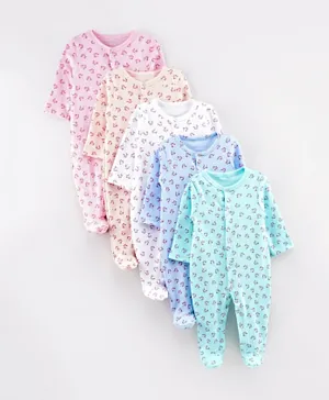 SAPS 5 Pack Floral Sleepsuit - Multicolor