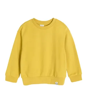 SMYK Basic Crew Neck Sweatshirt - Yellow