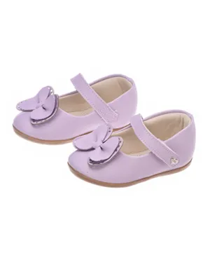 Klin Shoes Bow Detail Ballerinas  - Purple