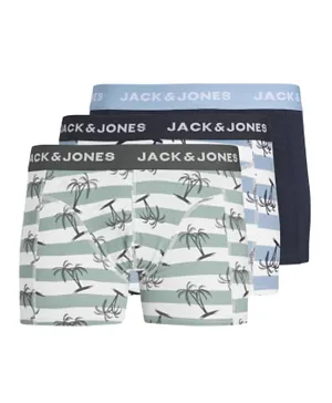 Jack & Jones Pack of 3 Junior Jacpalm  Trunks - Multicolor