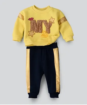 Babyqlo 2Pc Star Winter Pajama Set - Yellow