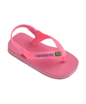 Havaianas Baby Brasil Logo II Flip Flops - Crystal Rose