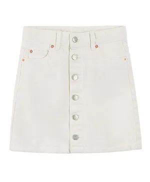SMYK Denim Skirt - White