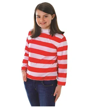 Rubie's Striped Full Sleeves T-Shirt - Red