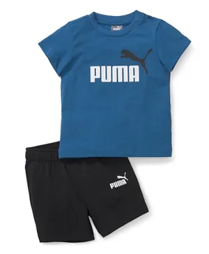 PUMA Minicats Tee & Shorts Set  - Lake Blue