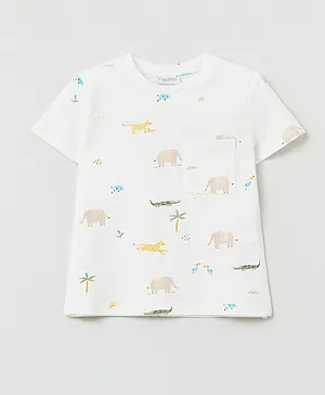 OVS Animals Crew Neck T-Shirt - White