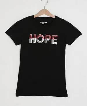 Aeropostale Ramadan Sequin T-Shirt - Black