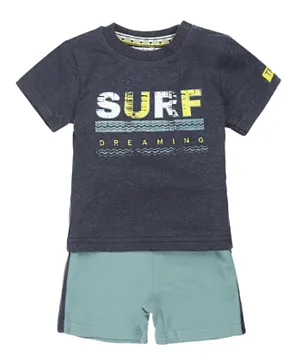 Dirkje Surf Dreaming T-Shirt & Pants Set - Blue