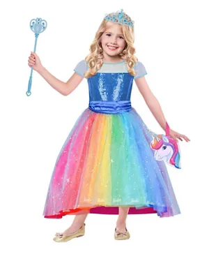 Party Centre Child Barbie Rainbow Cove Deluxe Costume - Multicolour