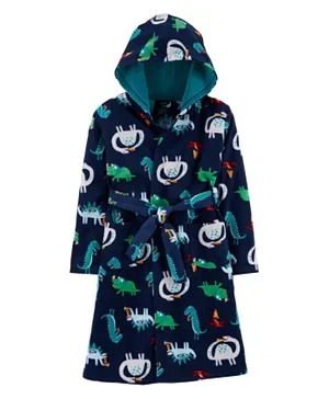Carters Dinosaur Hooded Fleece Robe - Print