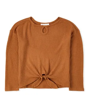 The Children's Place Solid Waffle Top - Brown