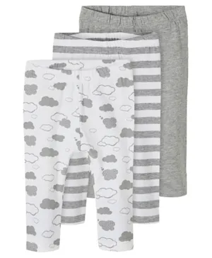 Name It 3 Pack Printed Pants - Grey
