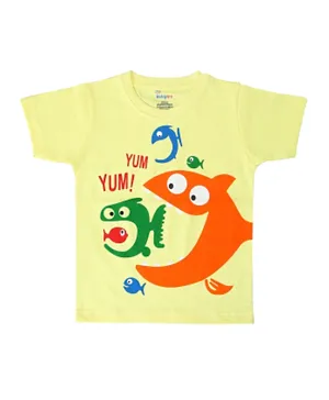 Babyqlo Funny Fishes Short Sleeves T-Shirt - Yellow