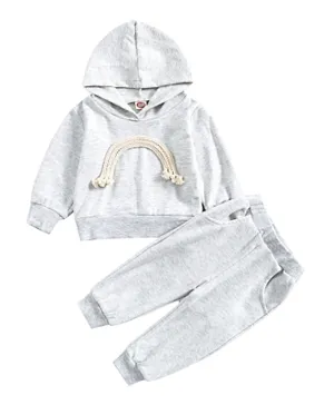 Lime Town Hoodie with Joggers Set - Grey
