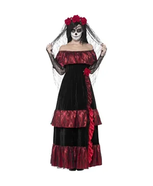 Smiffys Zombie Snow Fright Costume - Red Black