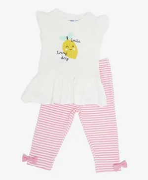 R&B Kids Ruffle Detail Top And Pants Set - Multicolor