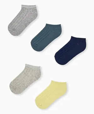 Zippy 5 Pack Ribbed Ankle Socks - Multicolor