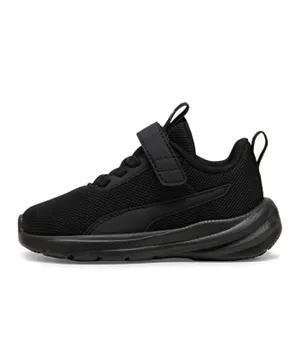 PUMA Rickie Runner Hook-and-Loop Strap Closure Sneakers - Black