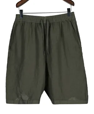 Gant Solid Linen Shorts - Green