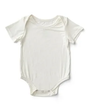 Anvi Baby Organic Bamboo Elephant Graphic Bodysuit - White