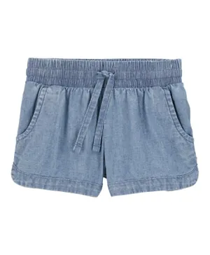 Carter's Chambray Pull-On Shorts - Blue