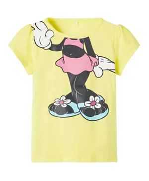 Name It Minnie Mouse Short Sleeves T-Shirt - Yellow